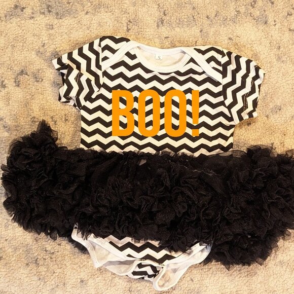 Boo Baby Girl Halloween Tutu Dress - Picture 1 of 3